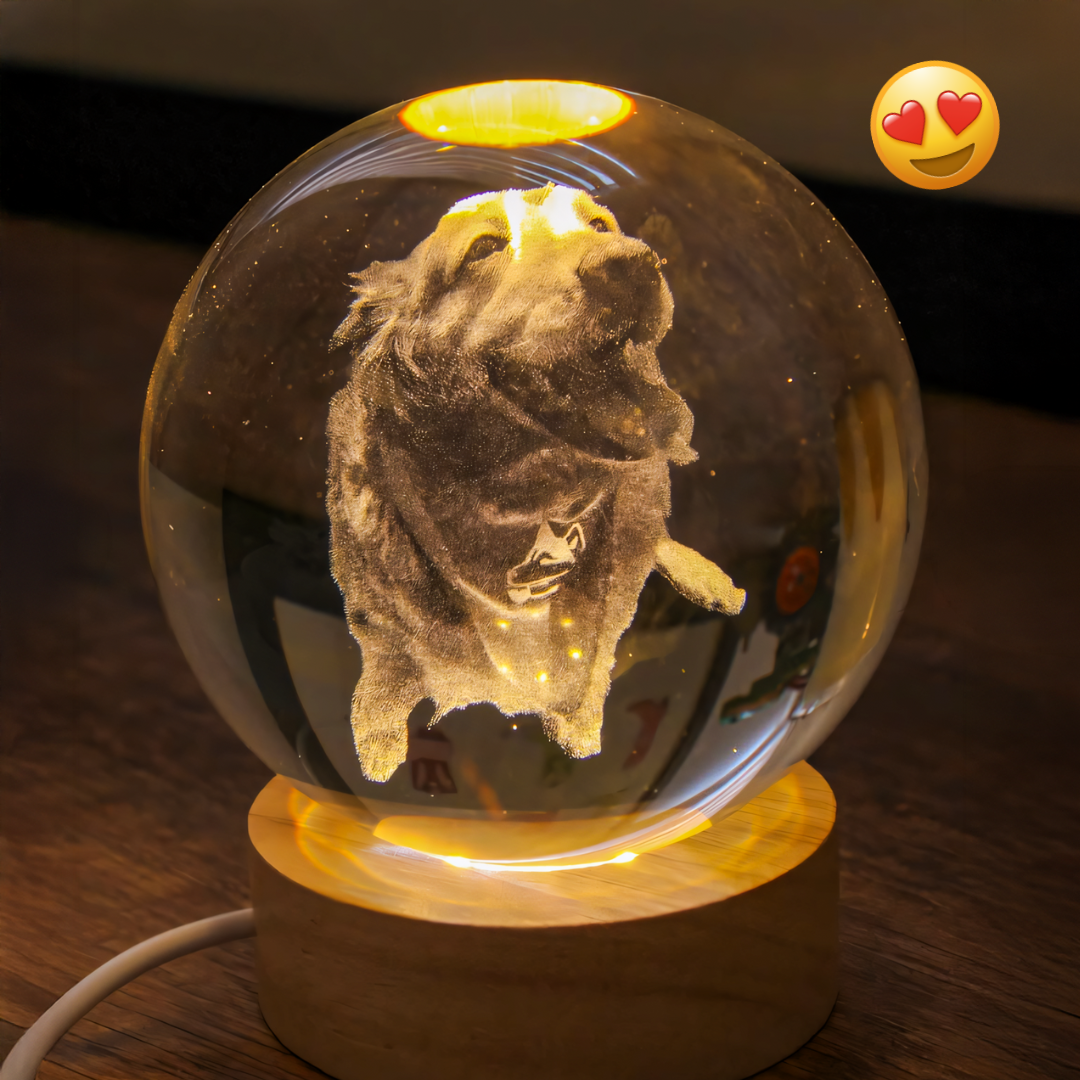 Custom Crystal Ball with LED Light