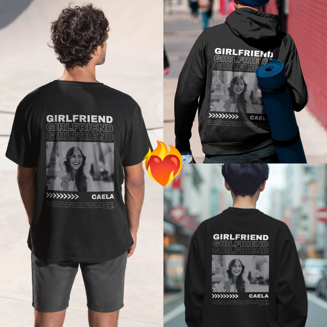 Custom His & Hers T-Shirt with Photos for Couples and Family