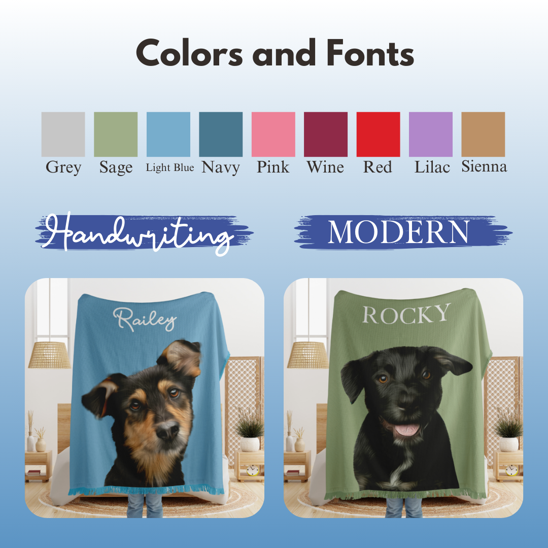 Custom Pet Photo Blankets