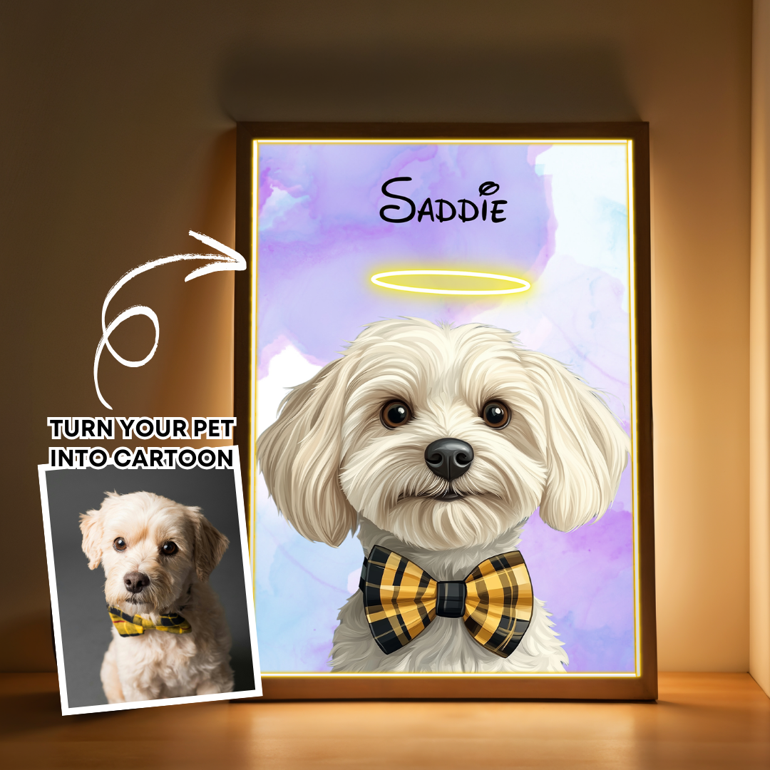 Custom LED Pet Memorial Portrait