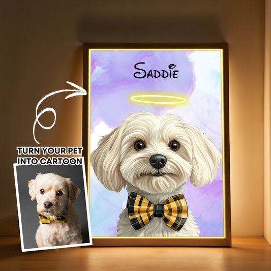 Custom LED Pet Memorial Portrait