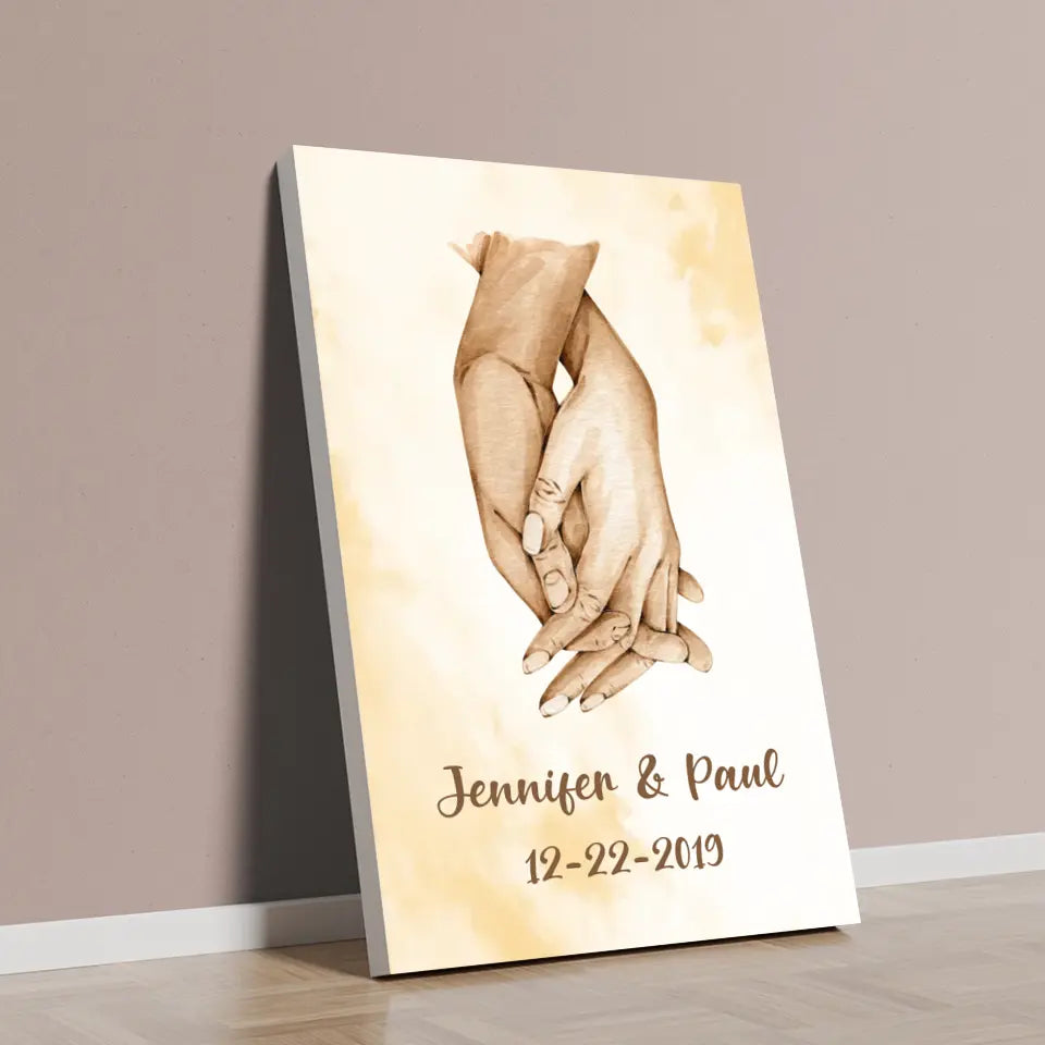 Personalized Canvas "Hand in hand"