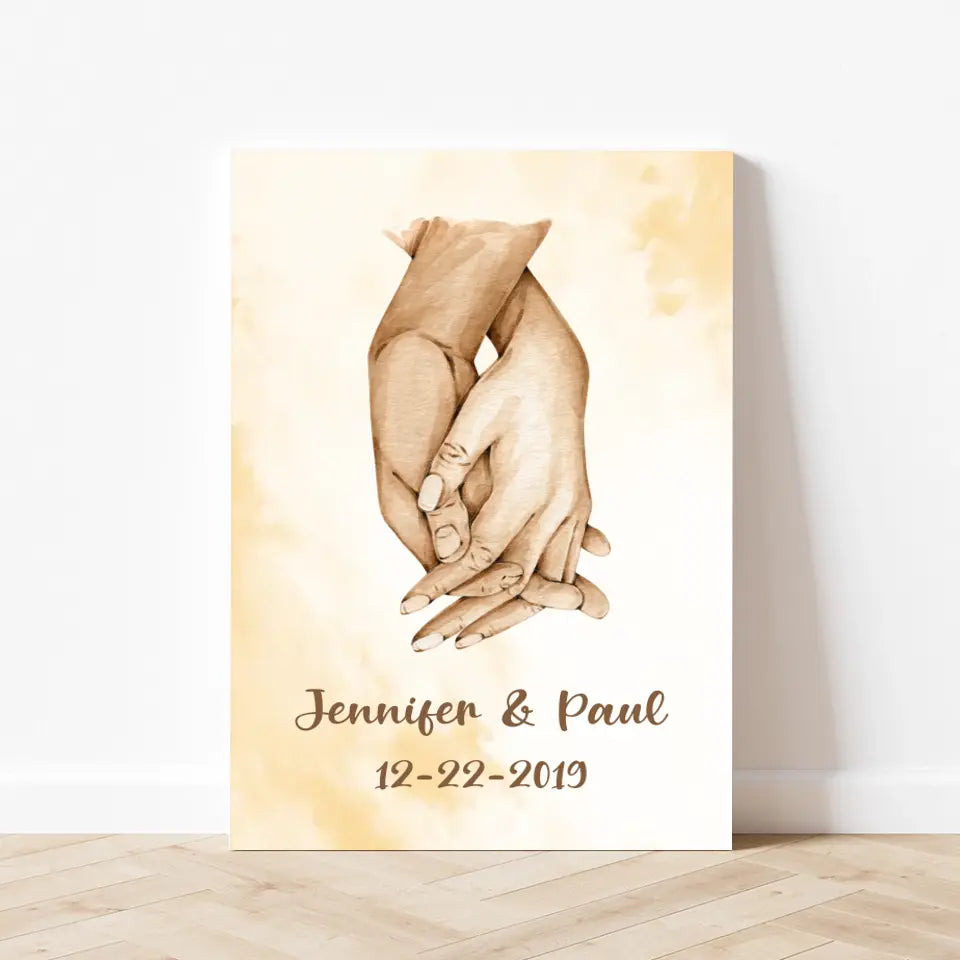 Personalized Canvas "Hand in hand"