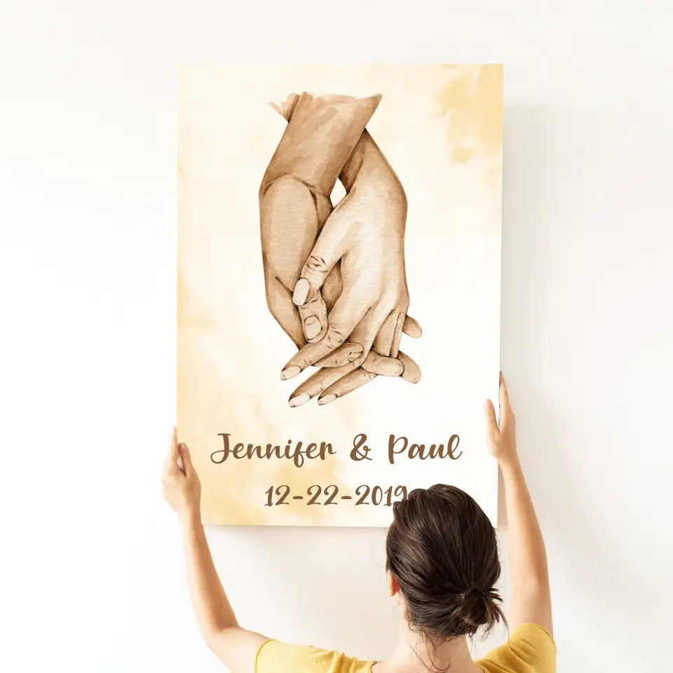 Personalized Canvas "Hand in hand"