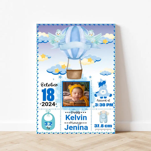 Personalized Canvas "Baby Birthday"