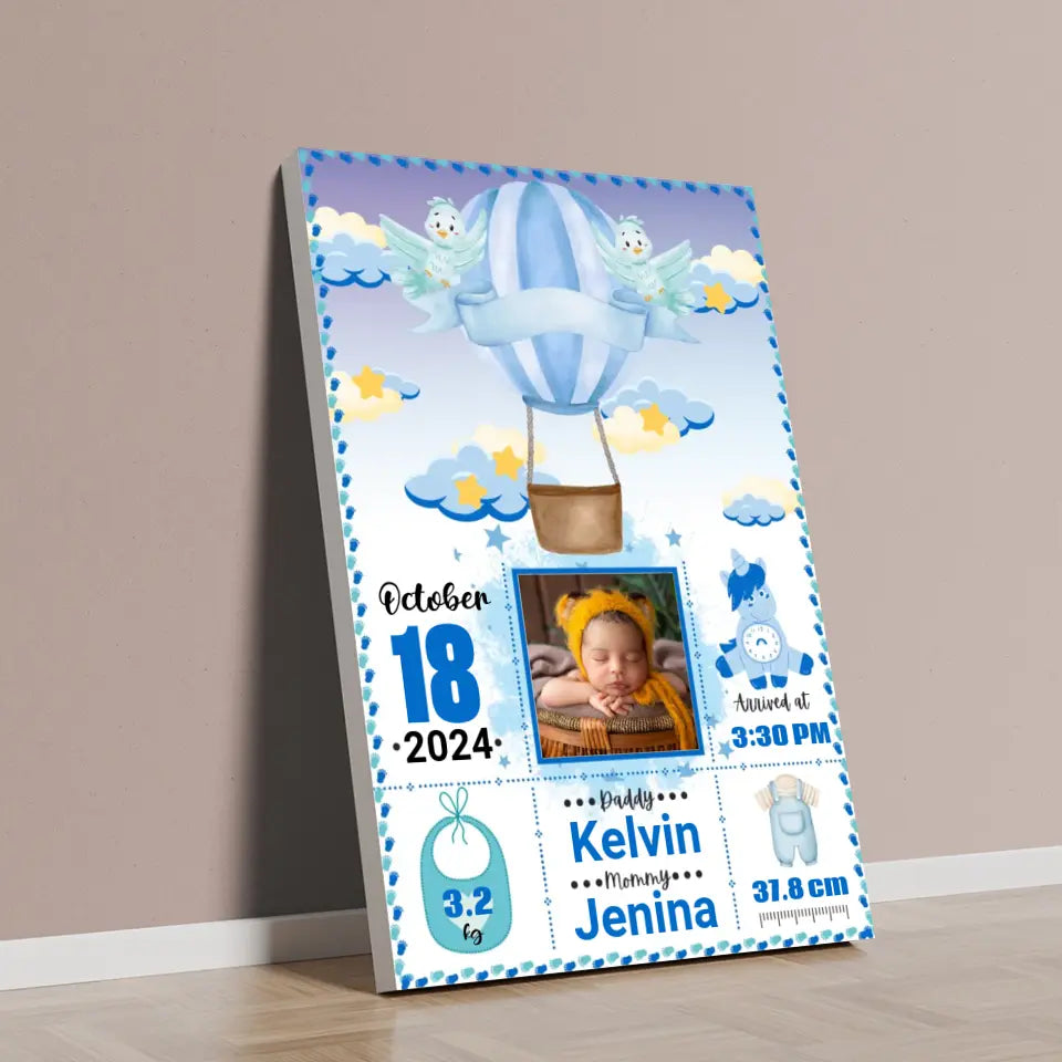 Personalized Canvas "Baby Birthday"