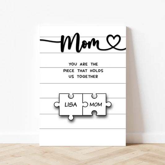 Personalized Canvas "Mom is irreplaceable"