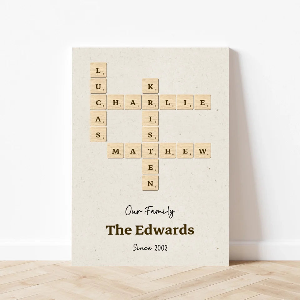 Personalized Canvas - Scrabble Feature