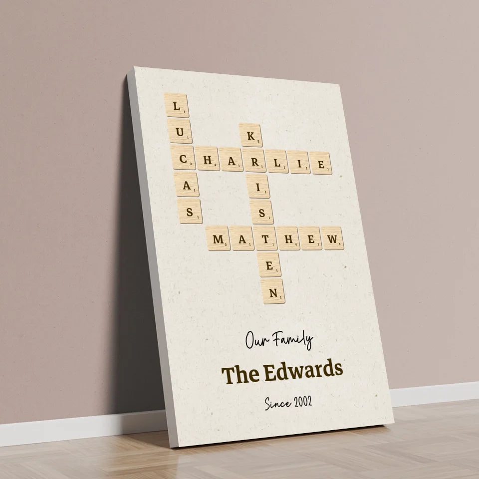 Personalized Canvas - Scrabble Feature