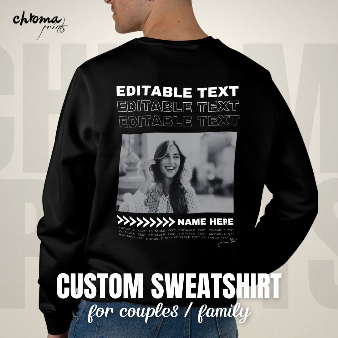 Custom His & Hers T-Shirt with Photos for Couples and Family